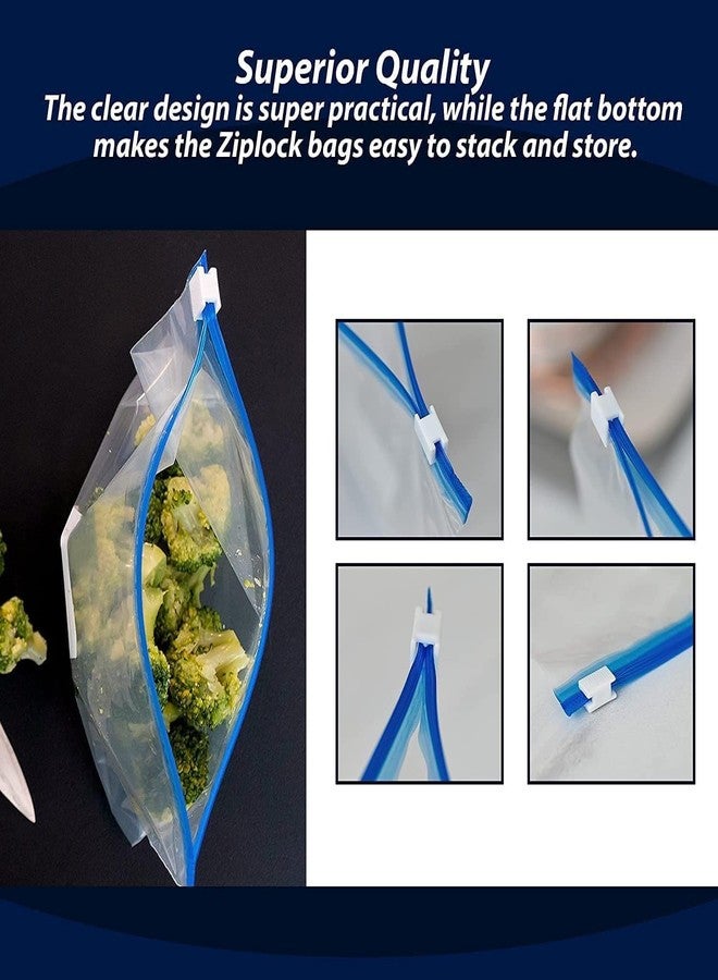 Stotram Zip Lock Reusable Bag For Food Storage,Fruit Vegetable Freeze Storage Pouch Bags.MultiPurpose Plastic Slider Zipper Transparent Bag for Freezer and Office Storage Use - pcs (30) - Image 5